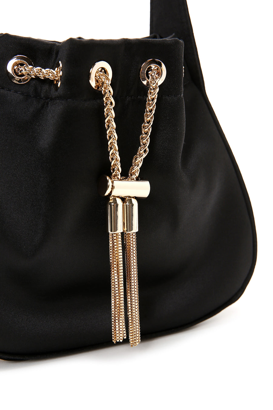 Women's Black Satin Clutch Bag