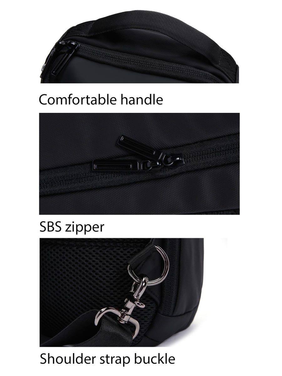 D-Pack Erkek Siyah Teknolojik Kumaş Çapraz Çanta