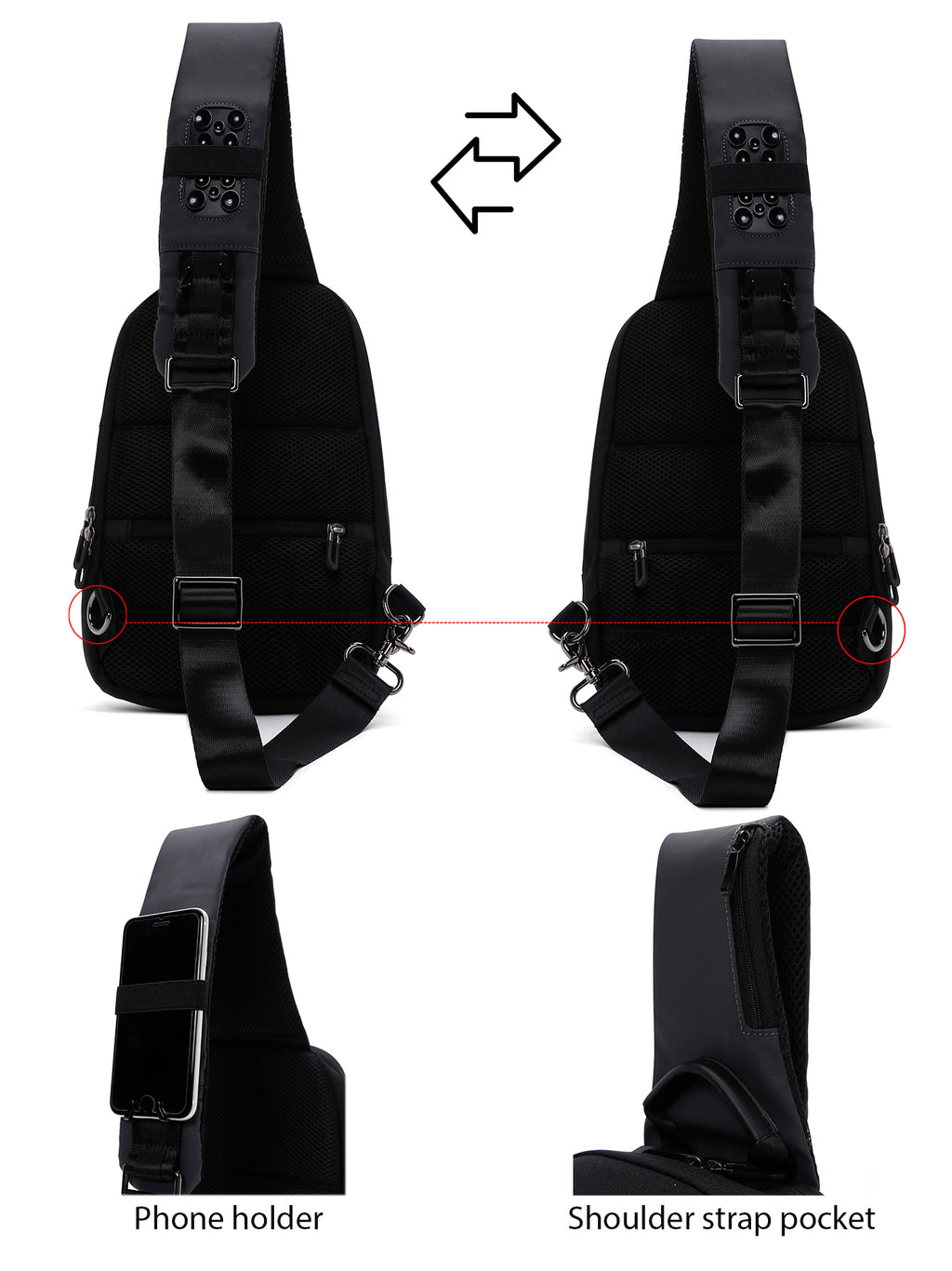 D-Pack Erkek Gri Teknolojik Kumaş Çapraz Çanta