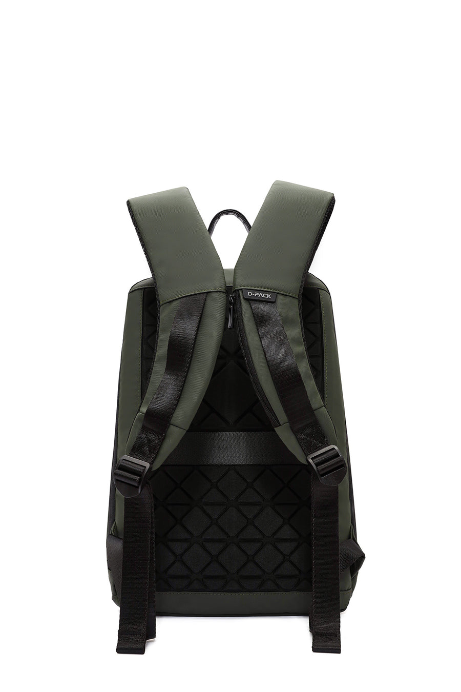 D-Pack Unisex Green Fabric Backpack