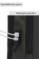 D-Pack Unisex Haki Teknolojik Hardcase Sırt Çantası | Derimod