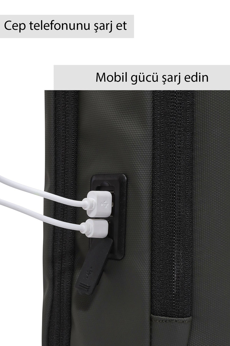 D-Pack Unisex Haki Teknolojik Hardcase Sırt Çantası