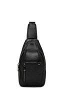 Men's Black Leather Crossbody Bag | Derimod