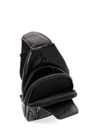 Men's Black Leather Crossbody Bag | Derimod