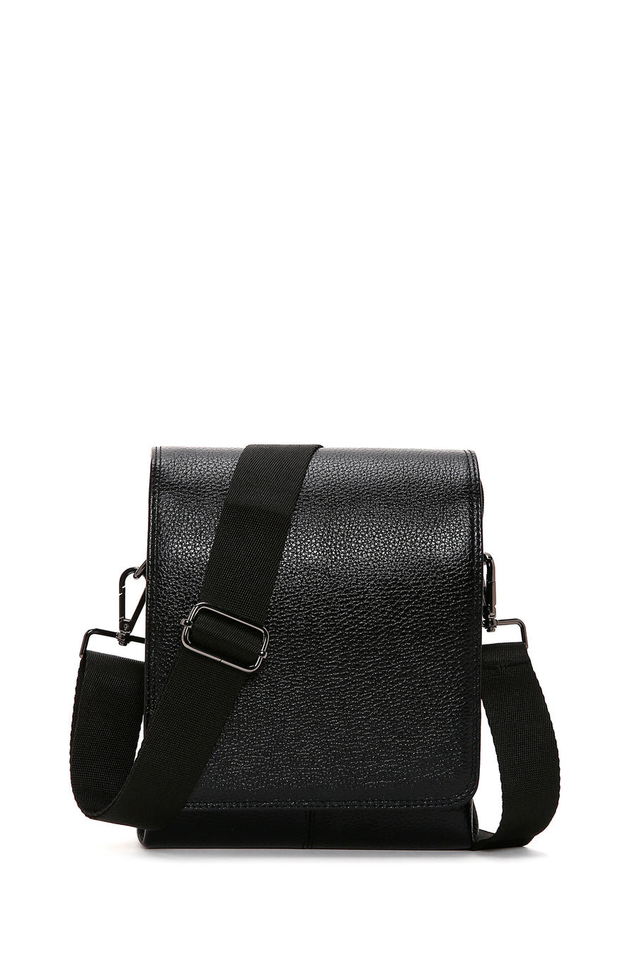 Men's Black Leather Messenger Bag 23SBD3103FT | Derimod