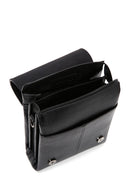 Men's Black Leather Messenger Bag | Derimod
