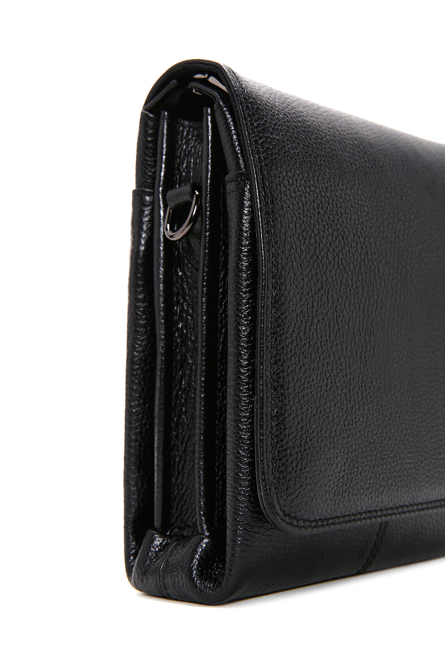 Men's Black Leather Messenger Bag