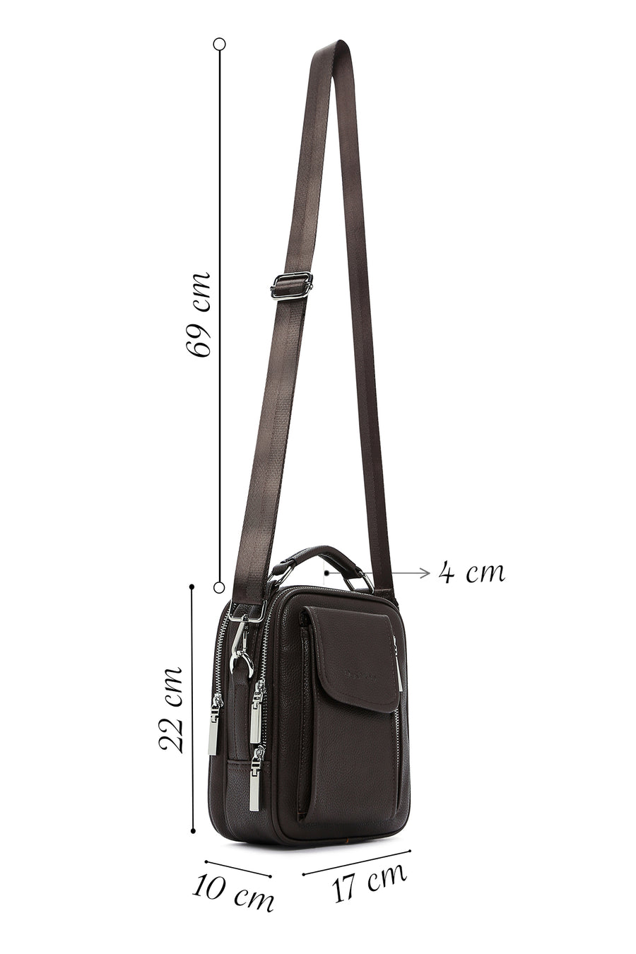 Men's Brown Crossbody Bag