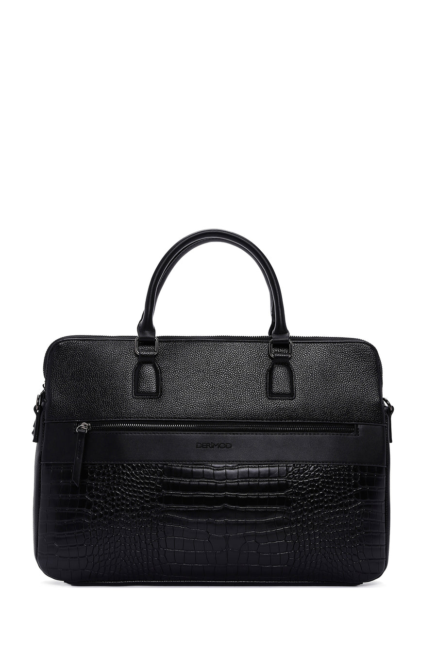 Men's Black Long Strap Briefcase