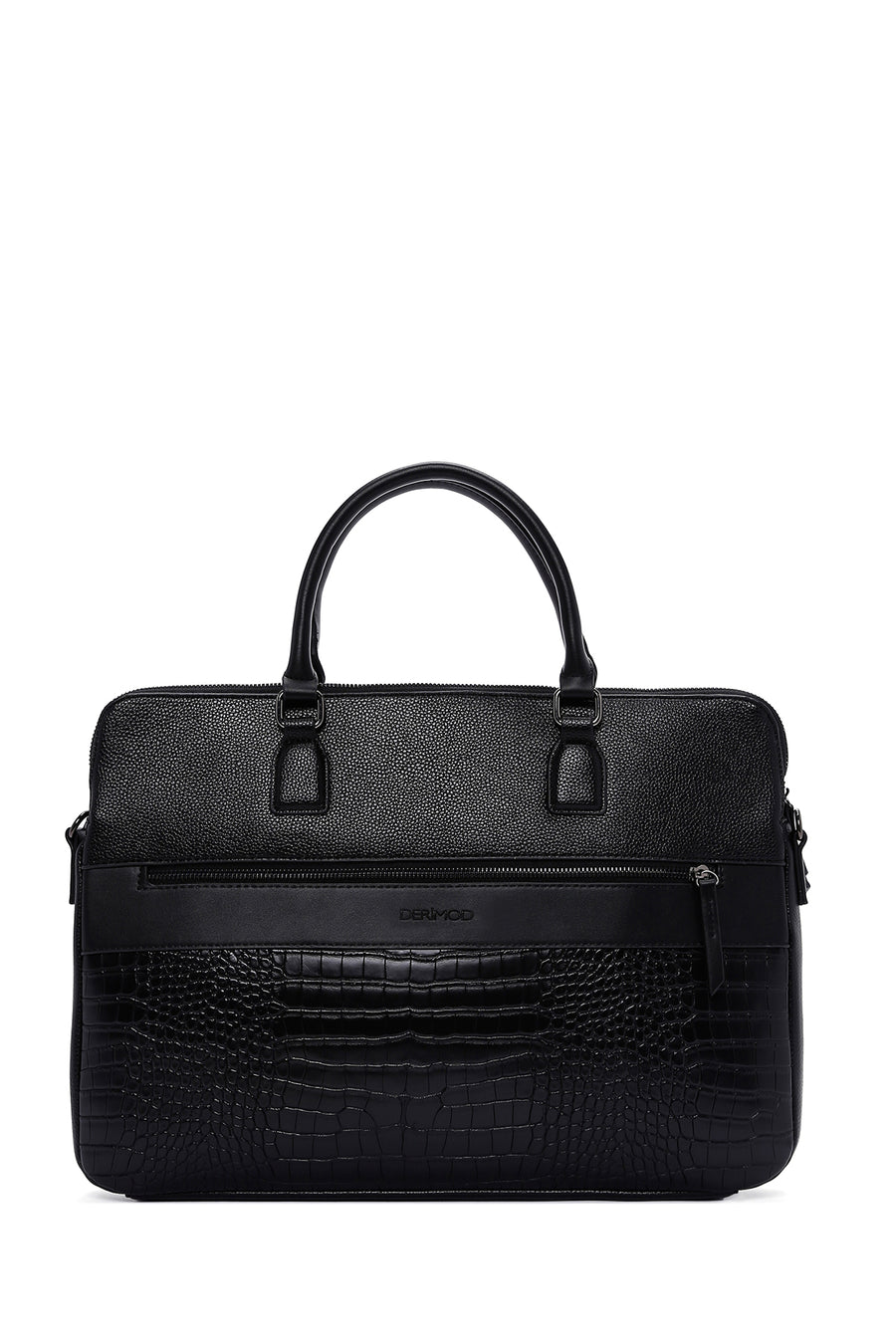 Men's Black Long Strap Briefcase