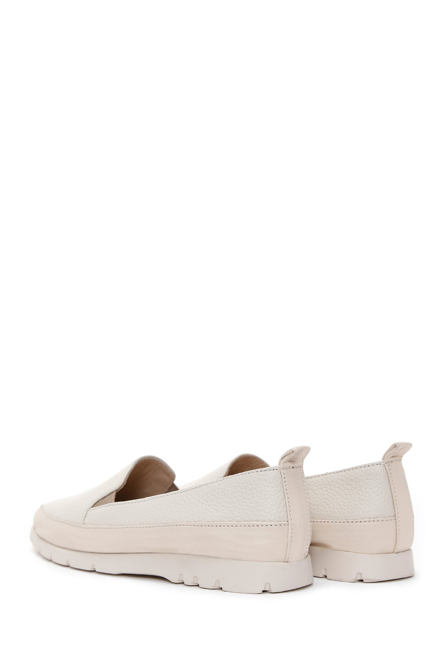 Kadın Bej Deri Comfort Loafer