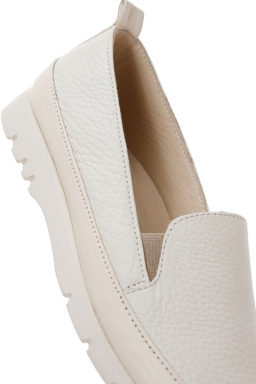 Kadın Bej Deri Comfort Loafer