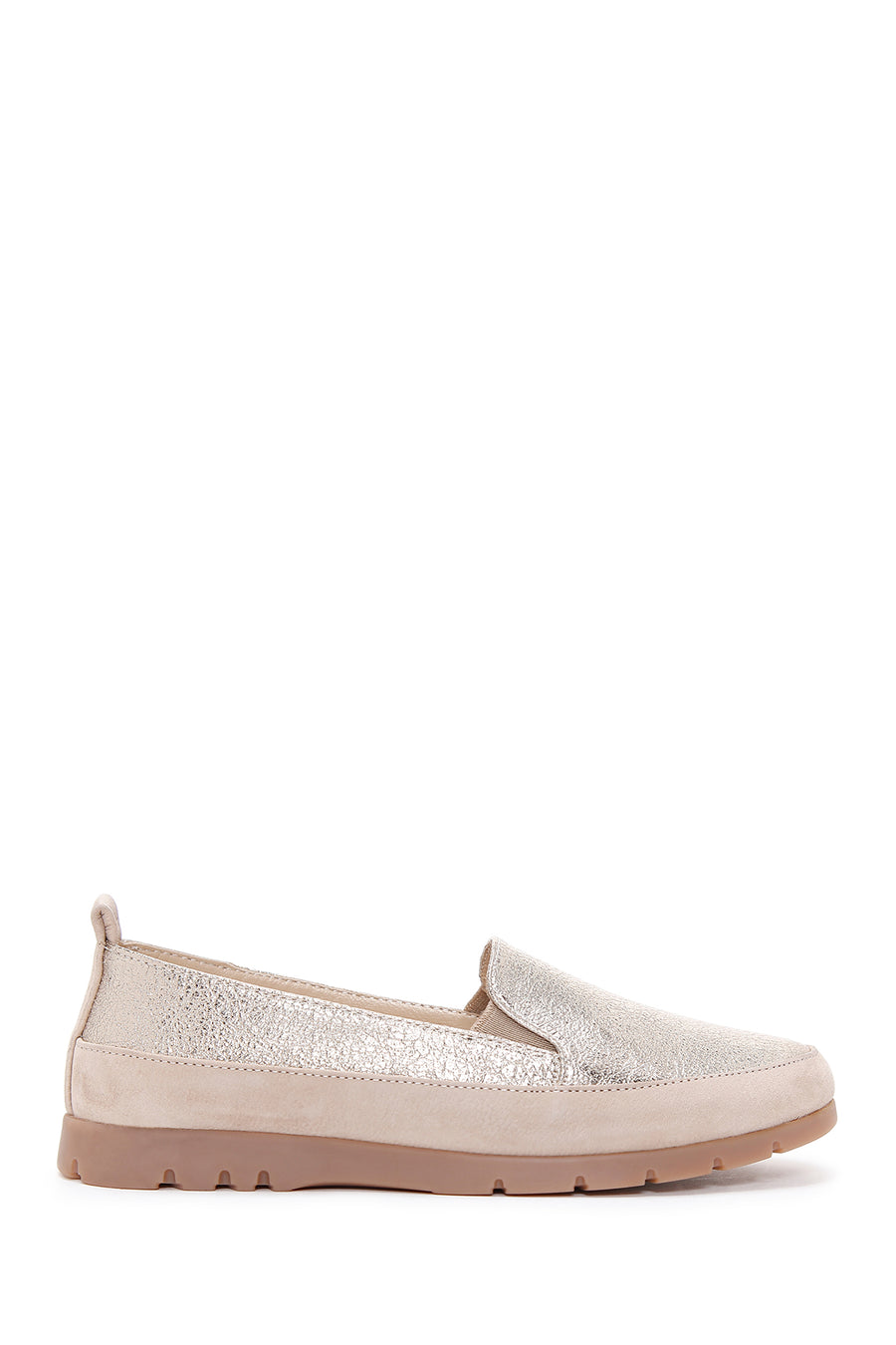 Kadın Bej Deri Comfort Loafer 23SFD1503SM | Derimod