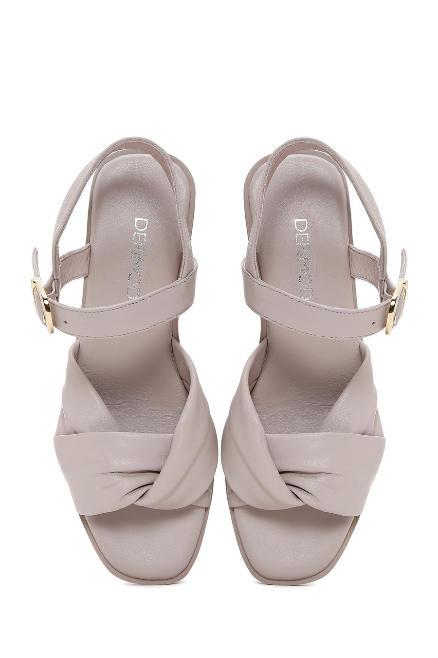 Women's Mink Leather Wedge Heel Comfort Sandals