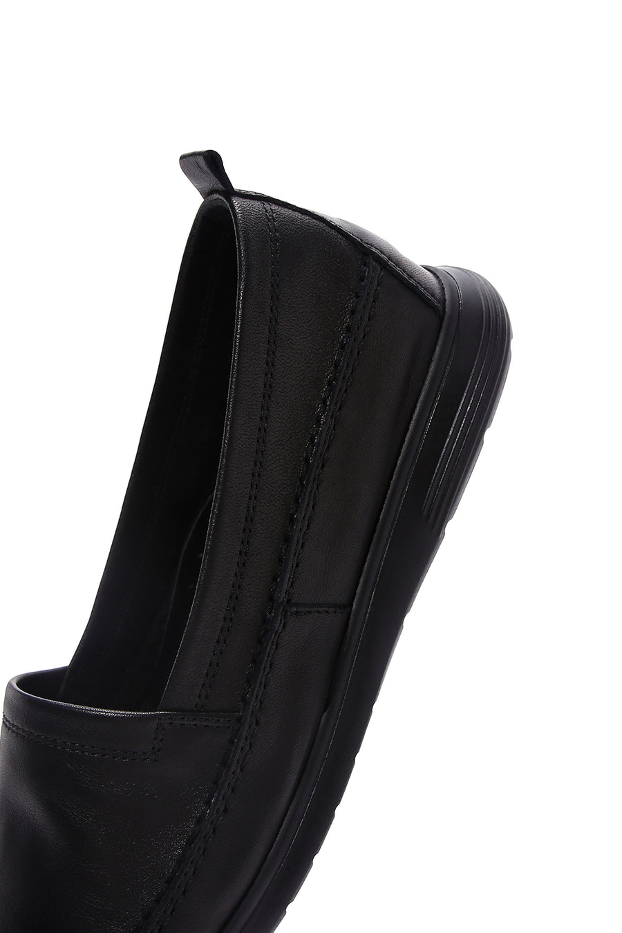 Women's Black Leather Comfort Loafer