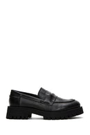 Kadın Siyah Deri Maskülen Loafer | Derimod