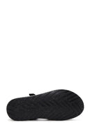 Kadın Siyah Deri Comfort Sandalet | Derimod