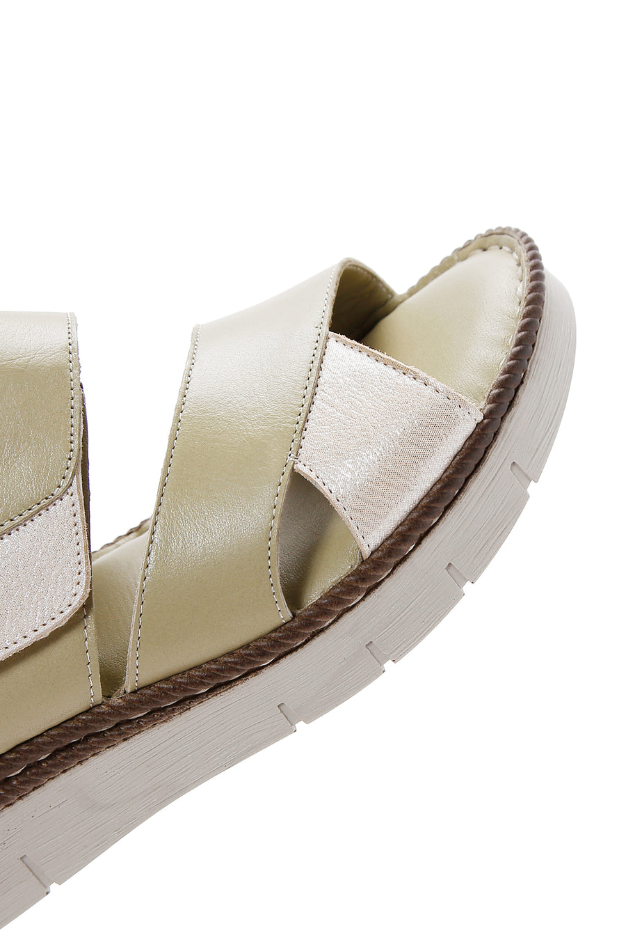 Kadın Yeşil Deri Comfort Sandalet