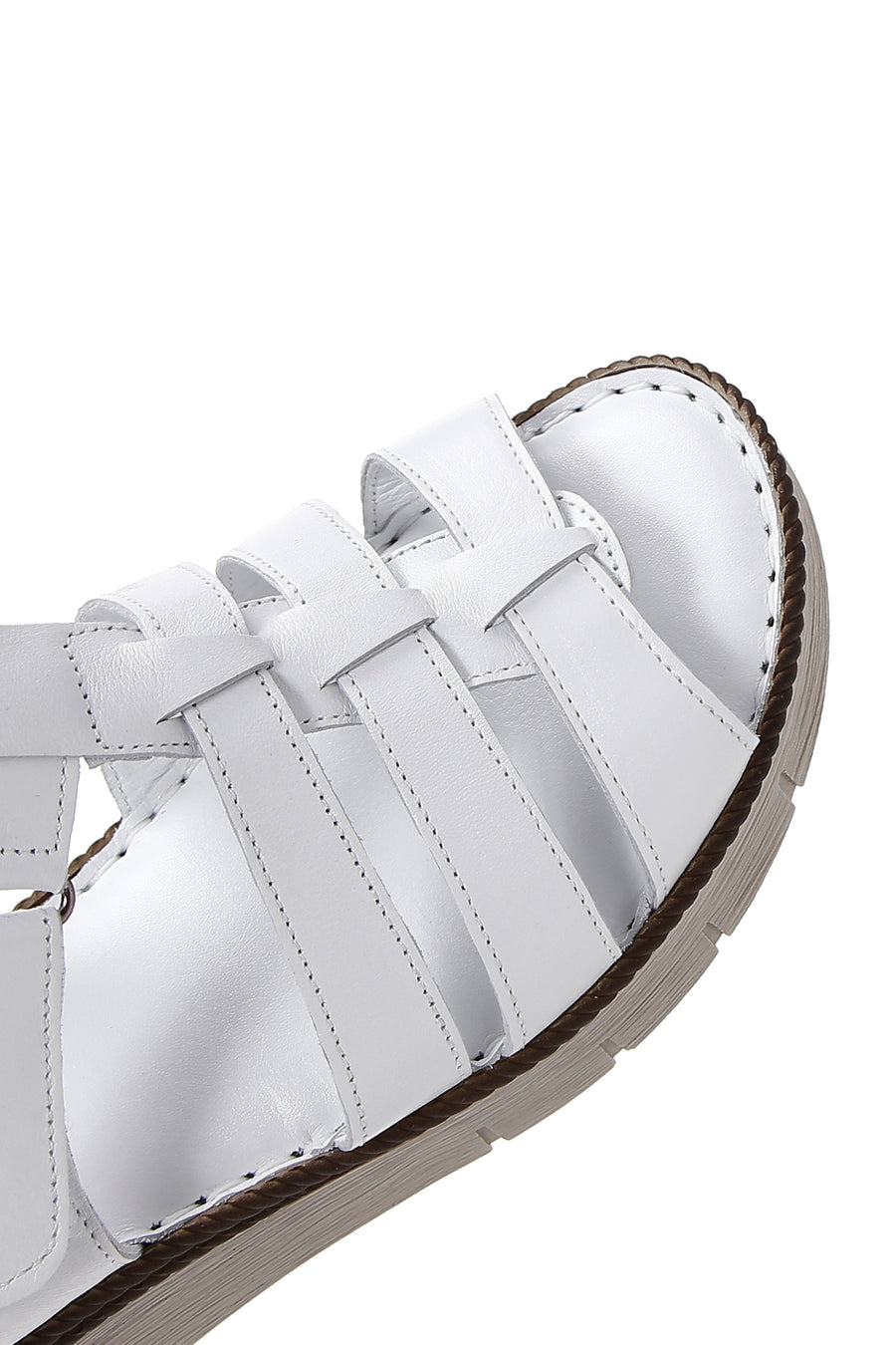 Kadın Beyaz Deri Comfort Sandalet