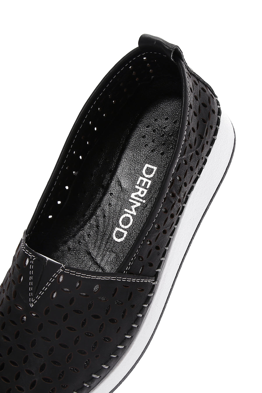 Women's Black Leather Comfort Loafer