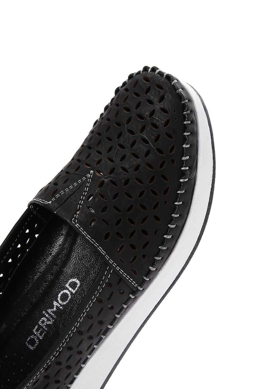 Women's Black Leather Comfort Loafer