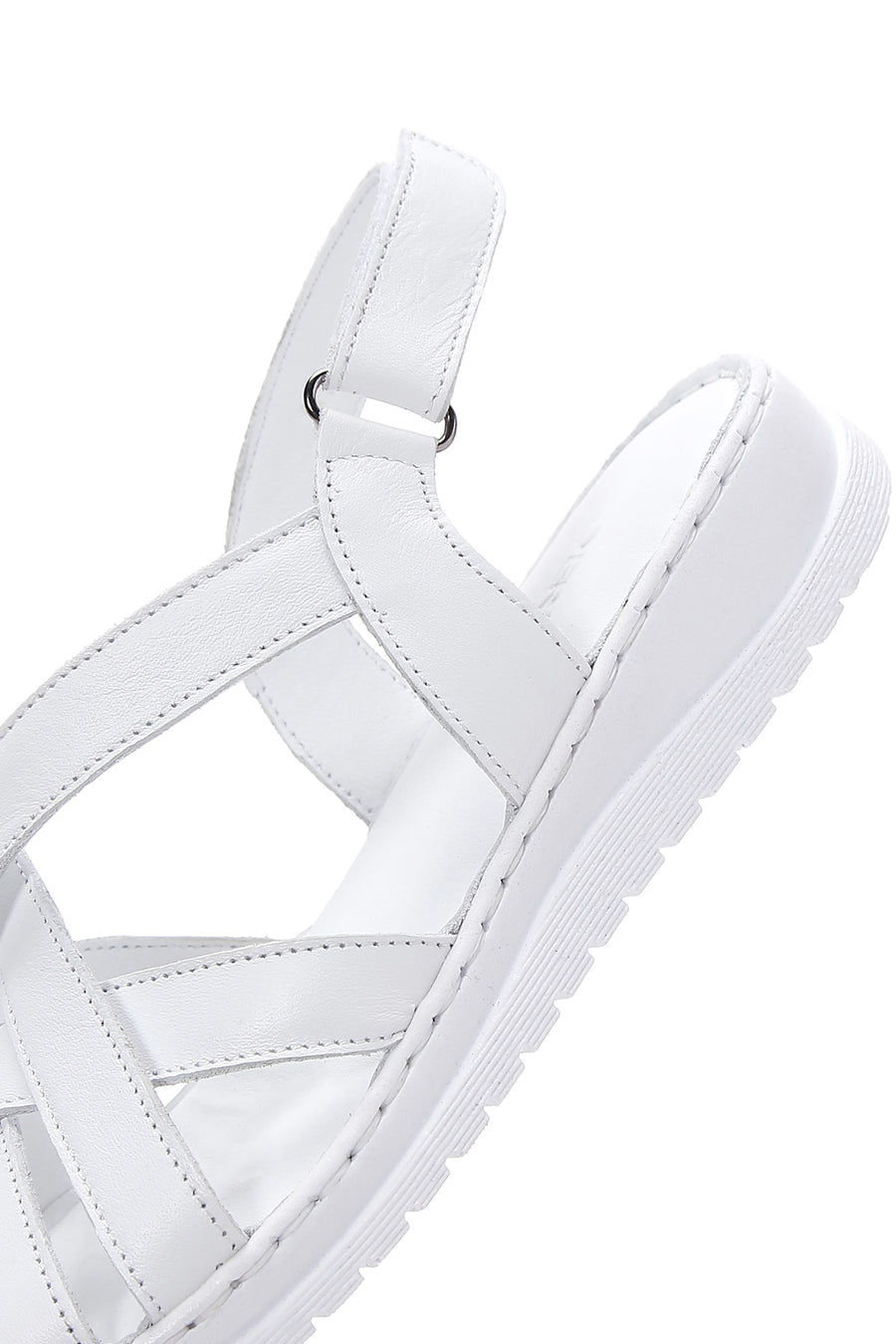 Kadın Beyaz Deri Comfort Sandalet