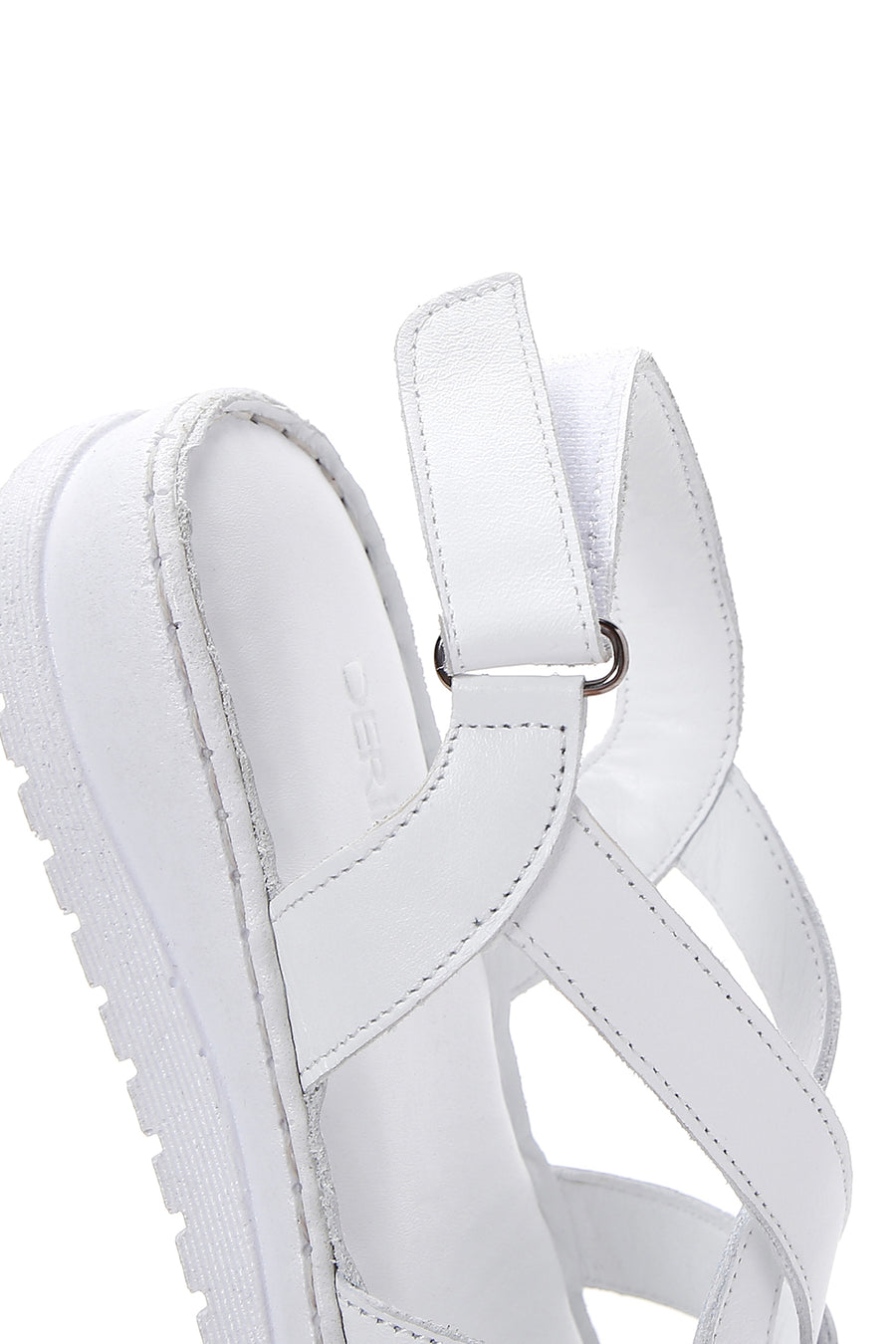 Kadın Beyaz Deri Comfort Sandalet