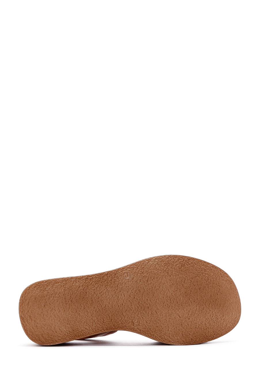 Women's Tan Leather Thick Soled Comfort Sandals