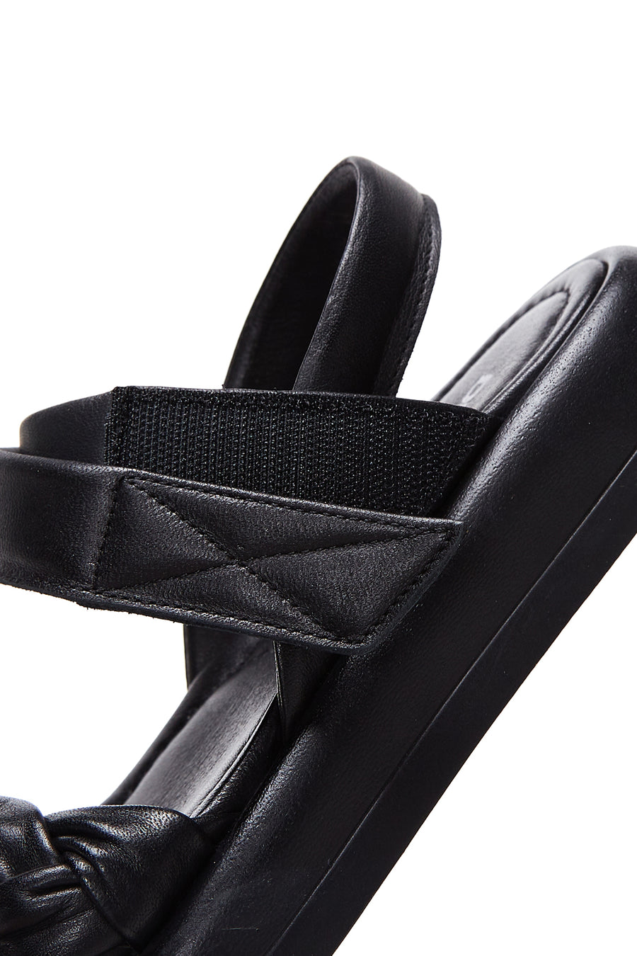 Kadın Siyah Deri Comfort Sandalet