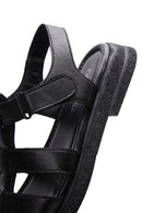 Kadın Siyah Deri Comfort Sandalet | Derimod