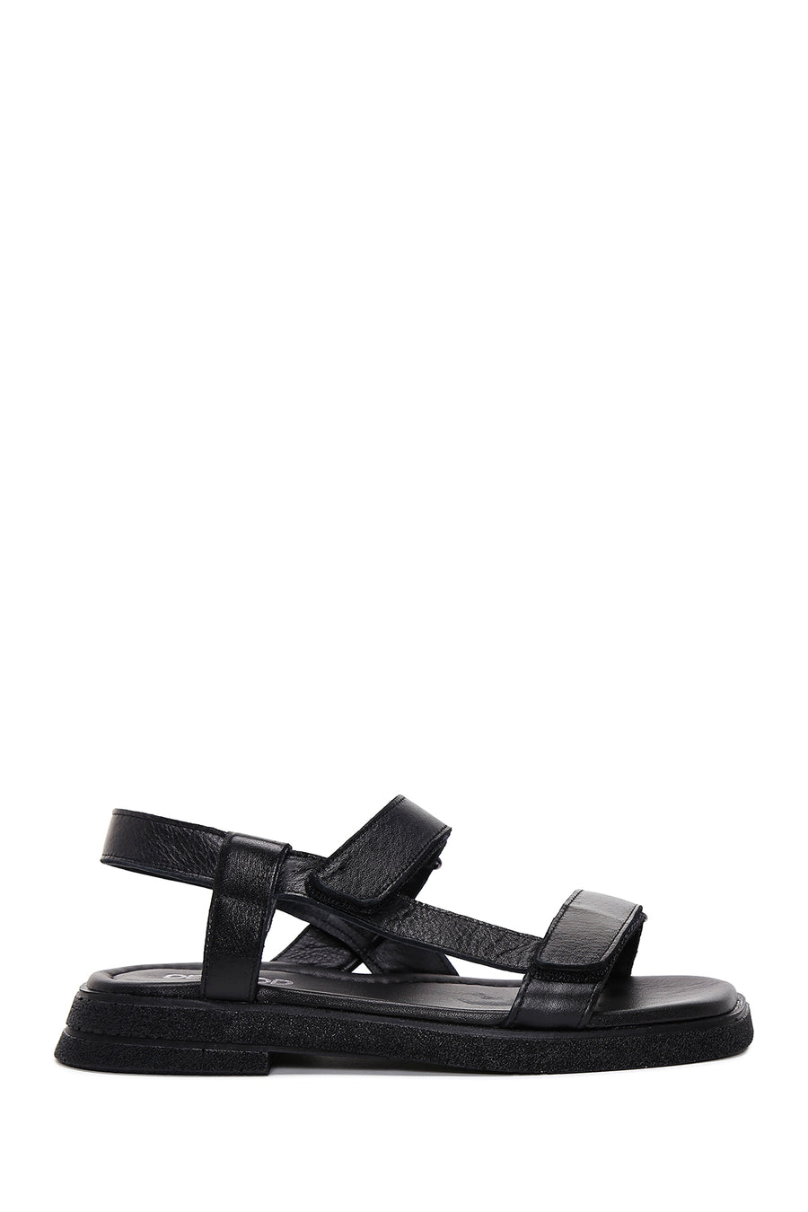 Women's Black Leather Comfort Sandals 23SFD361918 | Derimod