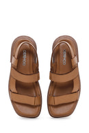 Kadın Taba Deri Comfort Sandalet | Derimod