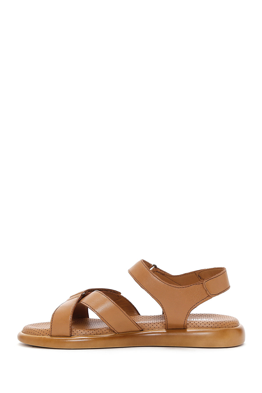 Women's Tan Leather Comfort Sandals