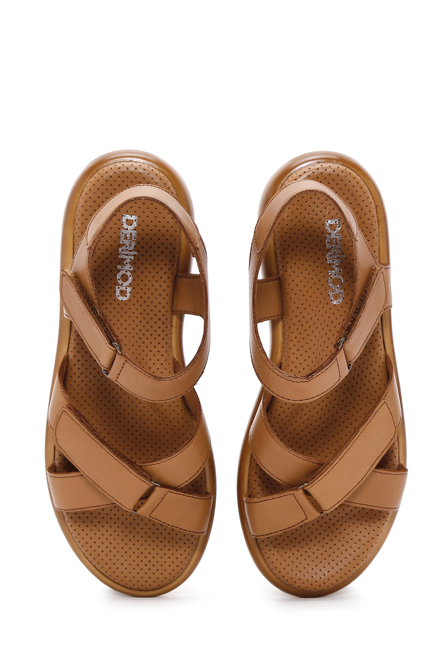 Women's Tan Leather Comfort Sandals