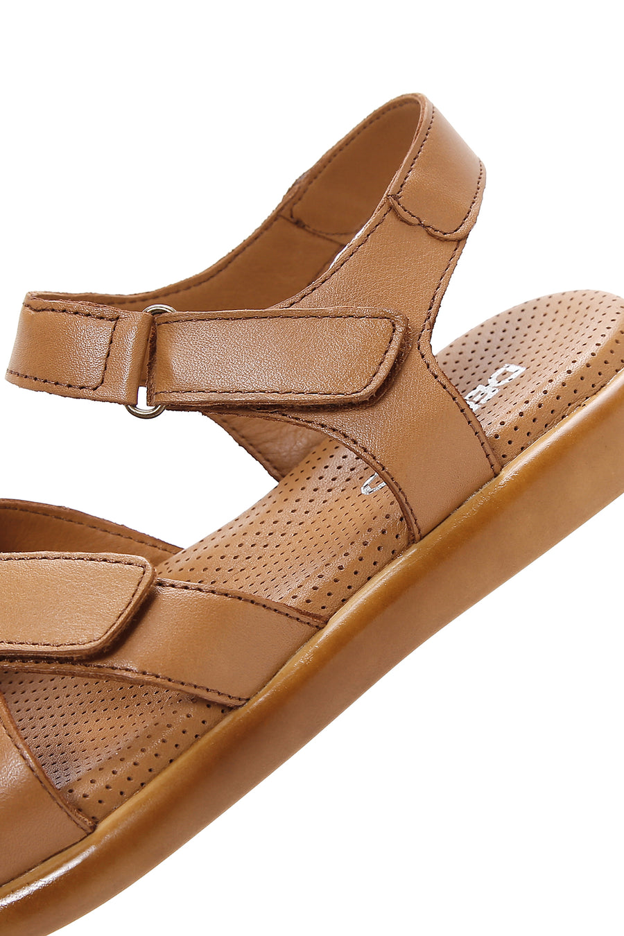 Women's Tan Leather Comfort Sandals