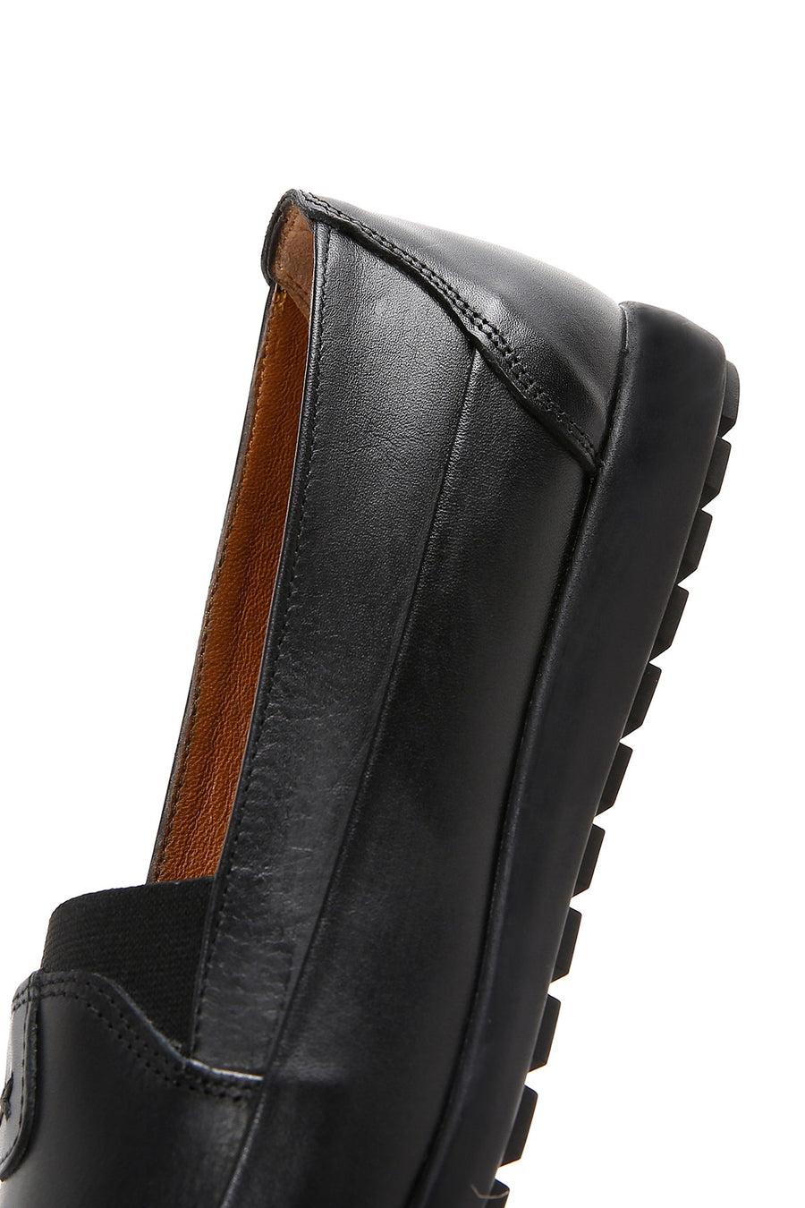 Women's Black Leather Comfort Shoes