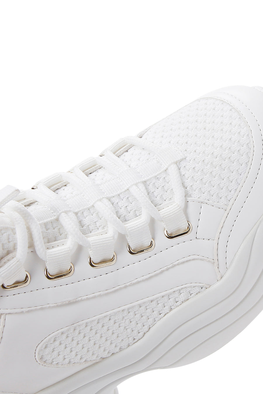 Kadın Beyaz Yüksek Tabanlı Sneaker