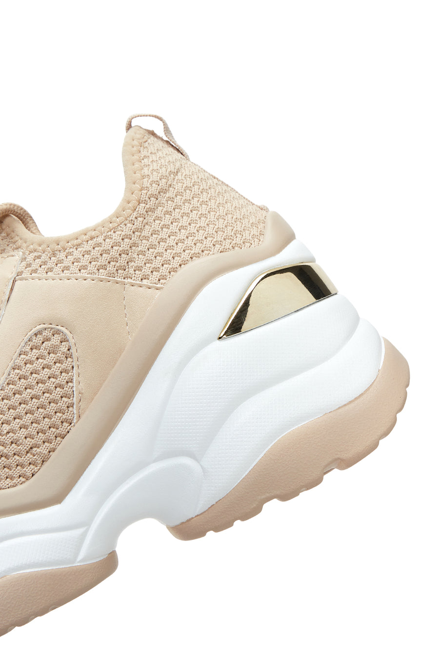 Kadın Bej Yüksek Tabanlı Sneaker