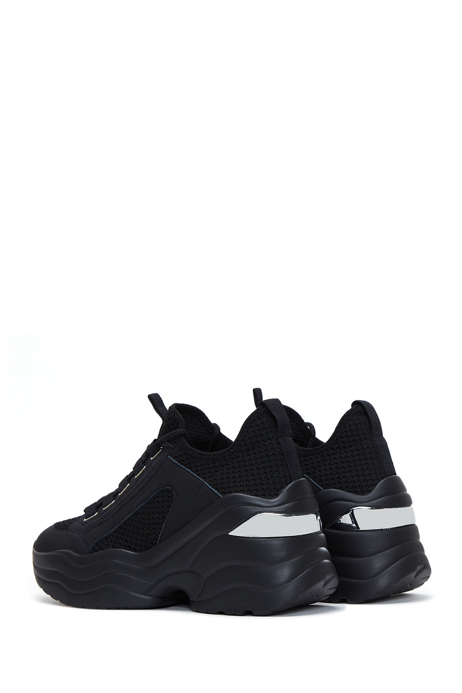 Kadın Siyah Yüksek Tabanlı Sneaker