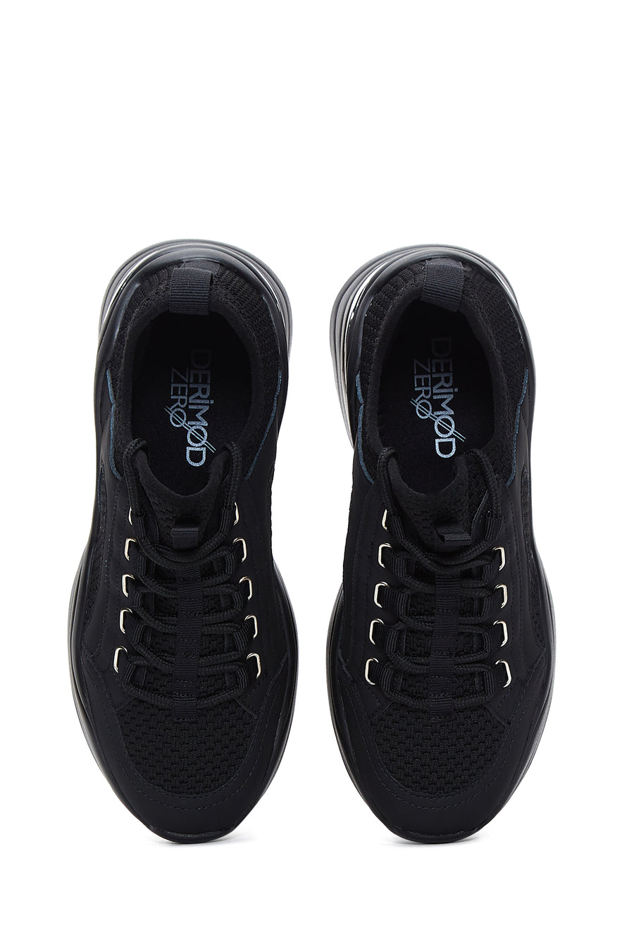 Kadın Siyah Yüksek Tabanlı Sneaker