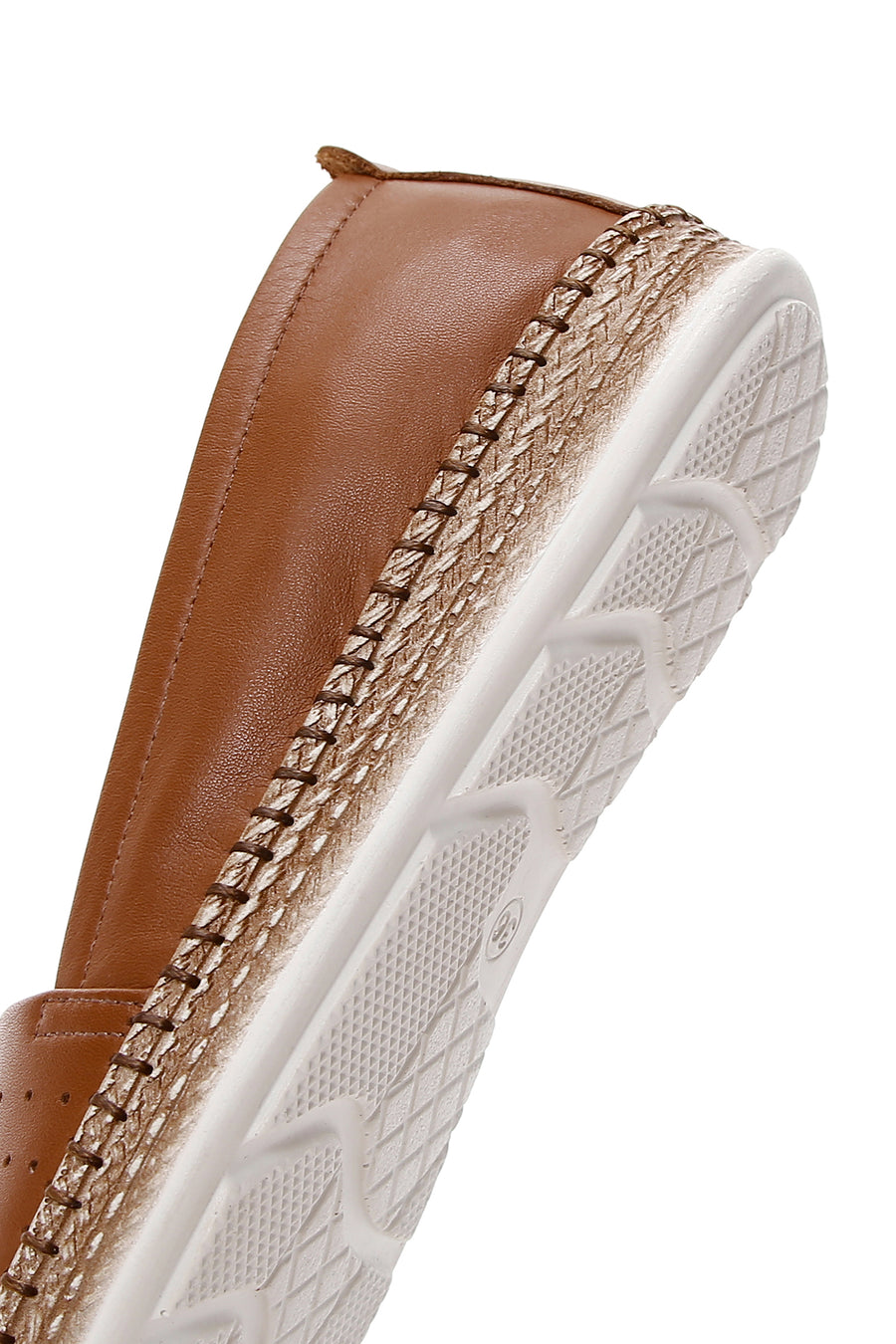 Kadın Taba Deri Comfort Loafer