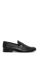 Erkek Siyah Deri Baskılı Klasik Loafer | Derimod