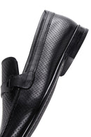 Erkek Siyah Deri Baskılı Klasik Loafer | Derimod
