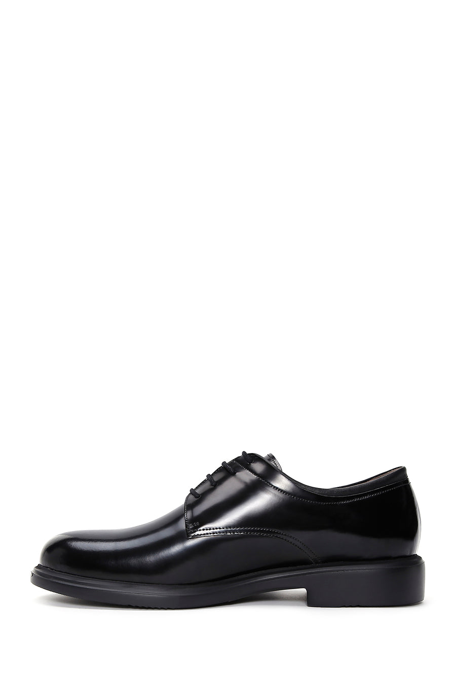 Men's Black Shiny Leather Classic Shoes