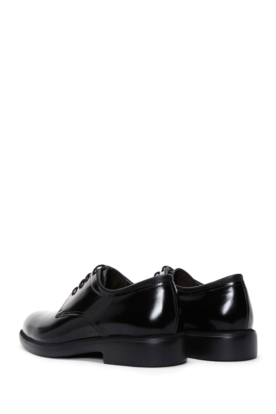 Men's Black Shiny Leather Classic Shoes