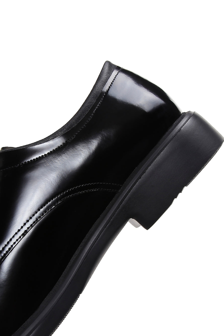 Men's Black Shiny Leather Classic Shoes