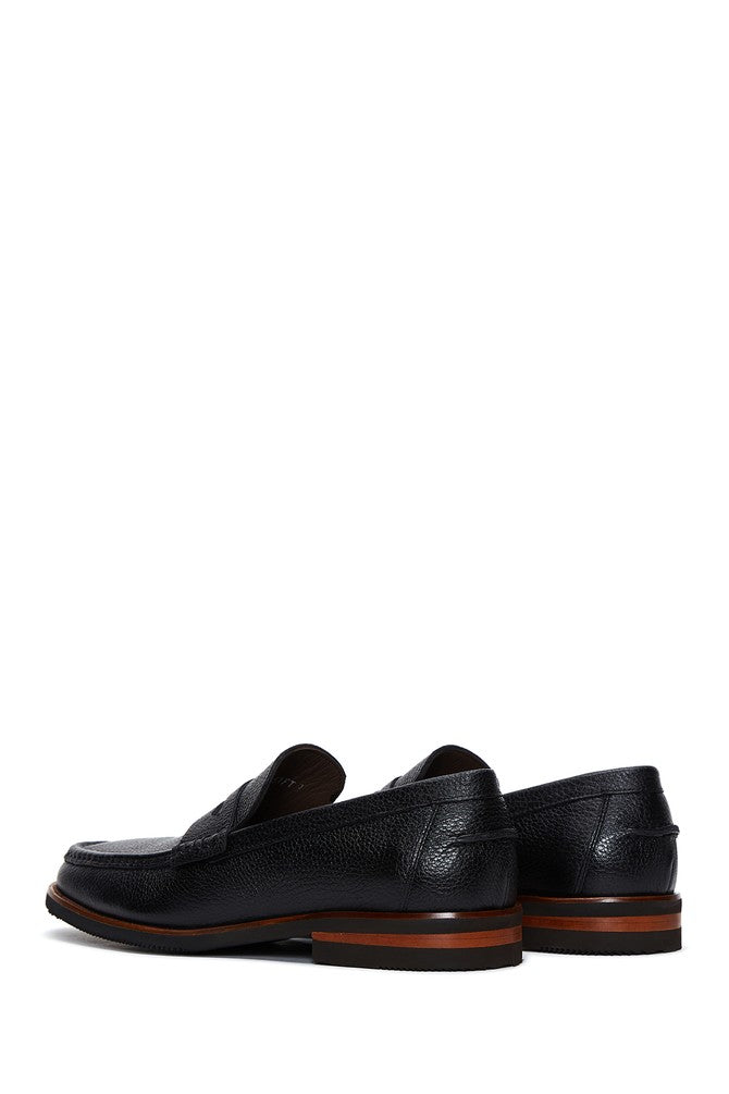 Men's Black Leather Classic Loafer