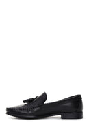 Erkek Siyah Deri Püsküllü Klasik Loafer | Derimod