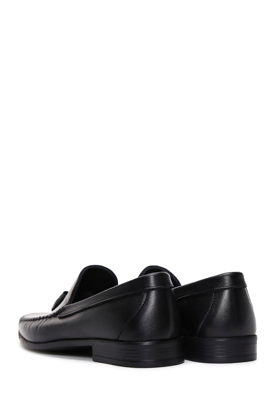 Erkek Siyah Deri Püsküllü Klasik Loafer