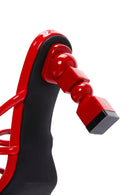 Women's Red Patent Leather Heeled Slippers | Derimod